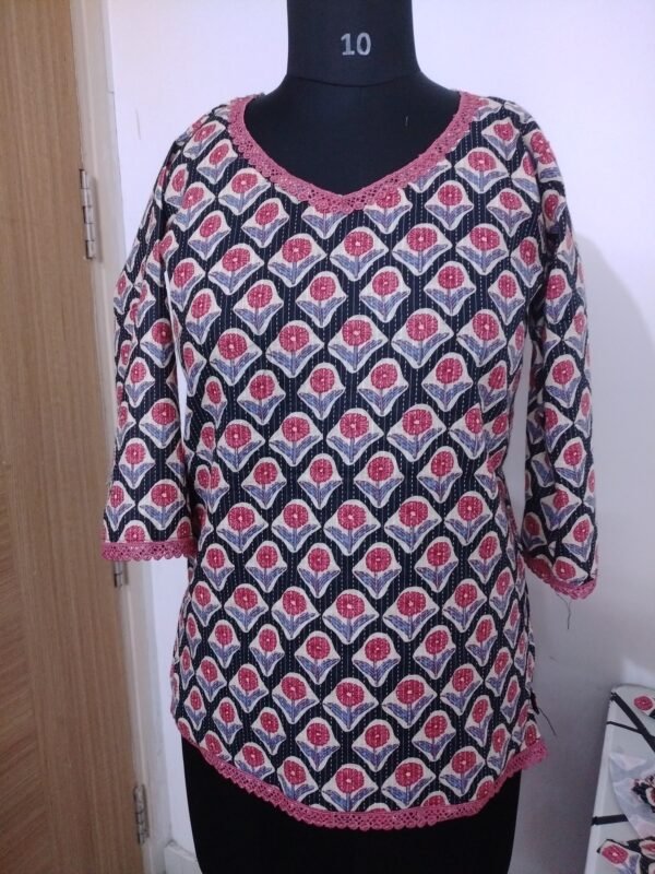 Printed Half sleeve Cotton Top For All Season