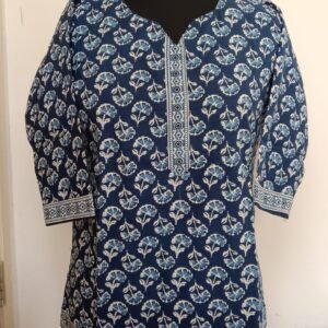 Heart shape Printed 3/4 sleeve 100% Cotton Fabric Top For All Season