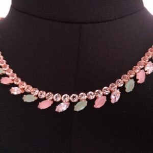 Artificial Golden coper color Neckless with earrings for women and Girls